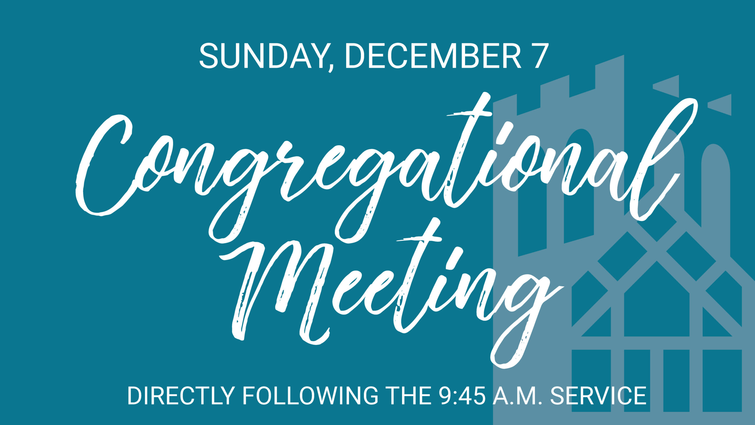Congregational Meeting: