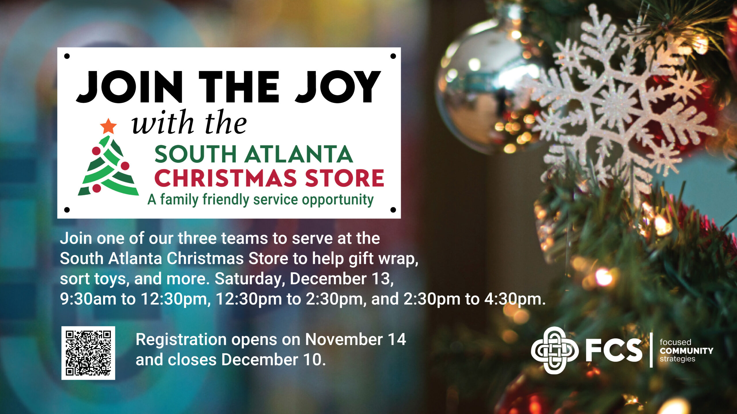 South Atlanta Christmas Store Serving Day